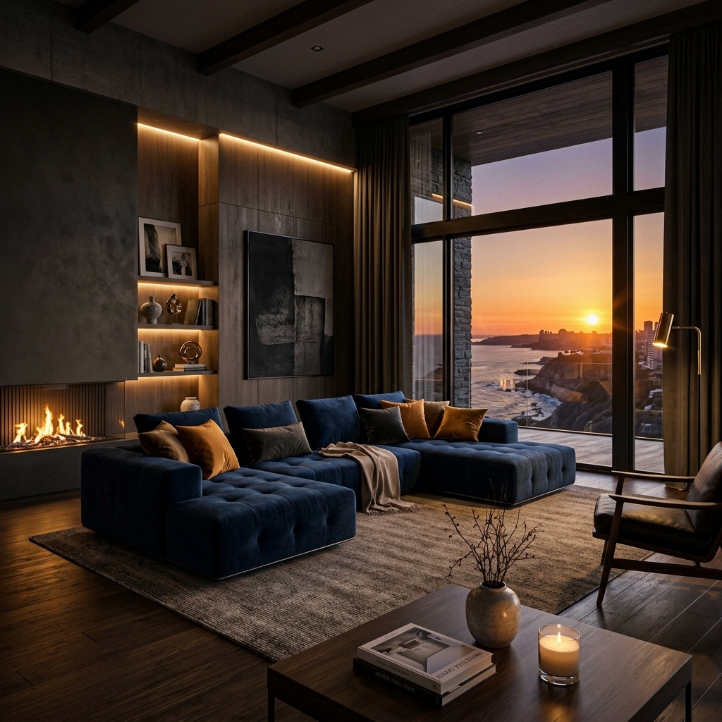 Premium Inter Couch 3D living room render